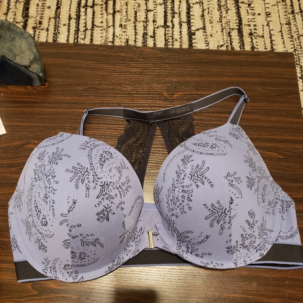 Cacique Lace Detail Bra in Lavender Gray